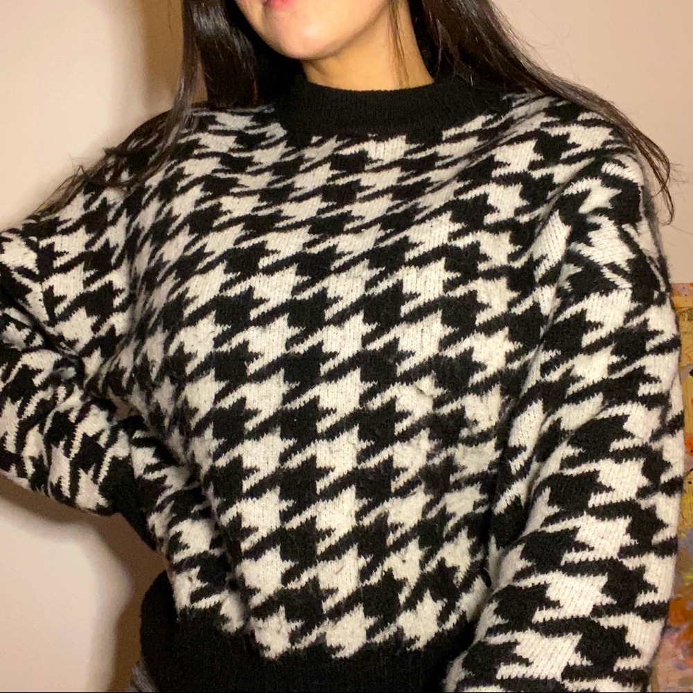 Houndstooth sweater